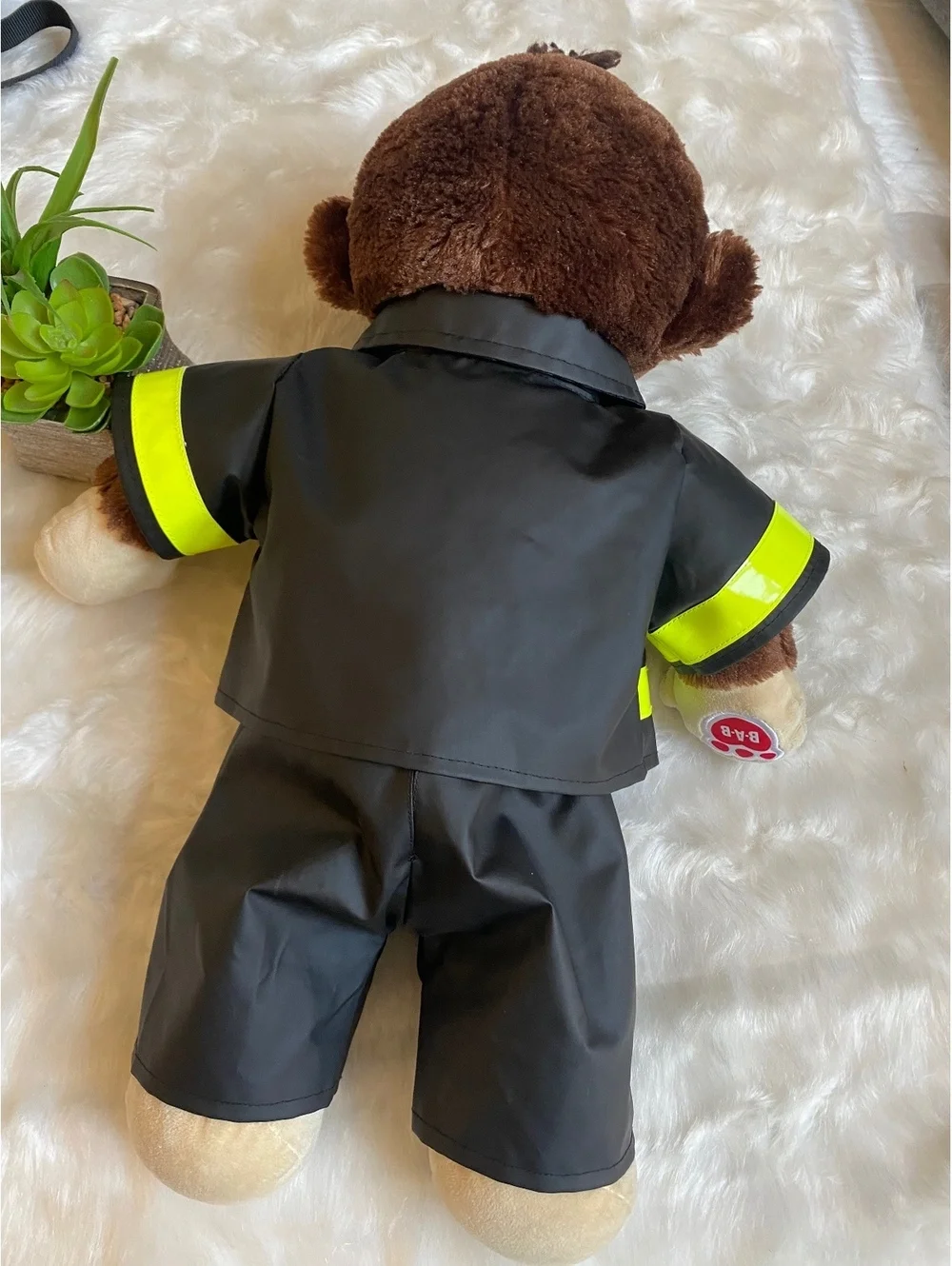 Build a Bear Plush Monkey Firefighter Outfit with Reflective
